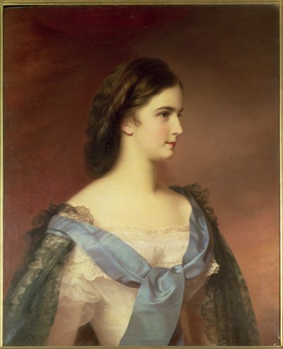 Imperatrice Elisabetta di Baviera (1837-98) da giovane da Franz Schrotzberg